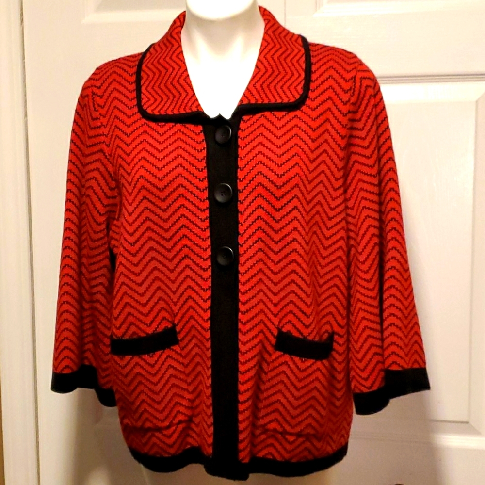 Mercer Street Studio Red Cardigan - XL